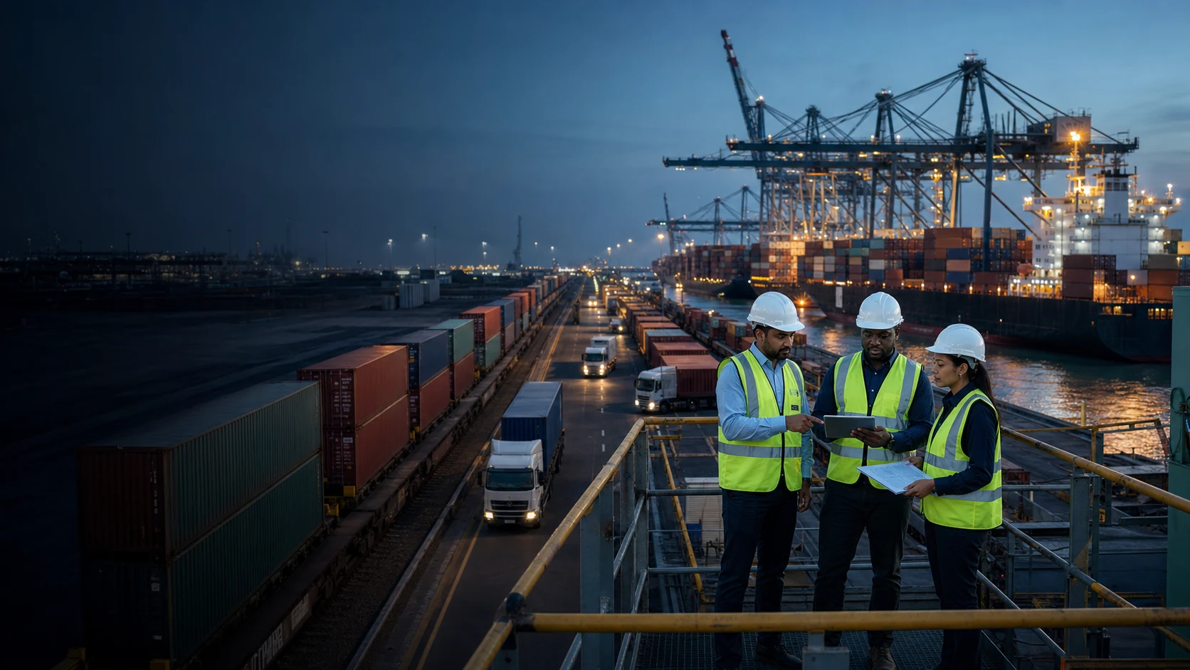 Viraya team coordinating rail, road and ocean freight